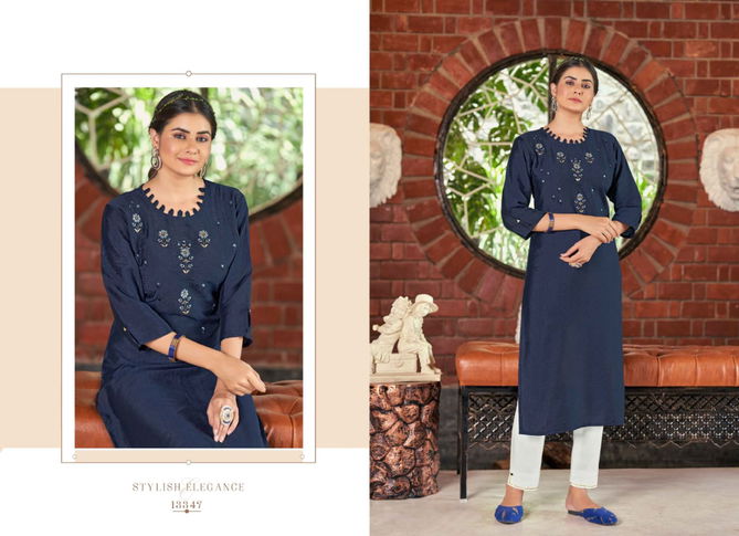 Kalaroop Alisha Wholesale Embroidery Designer Long Kurtis